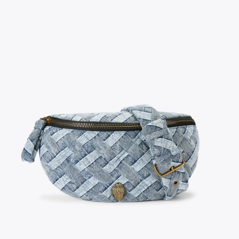 Belts Bags Kurt Geiger Denim Kensington Femme Bleu | IXOP-71058