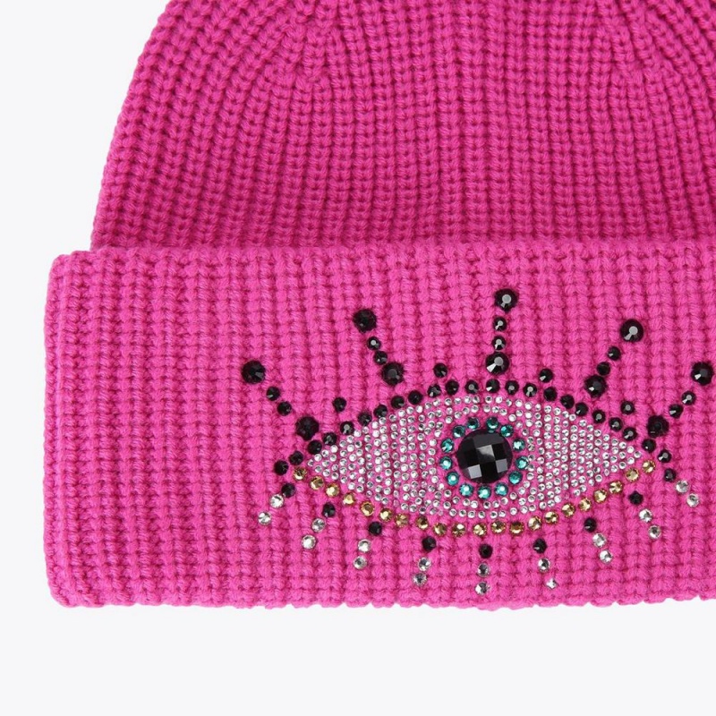 Bonnet Kurt Geiger Evil Eye Femme Violette | LOBC-15637