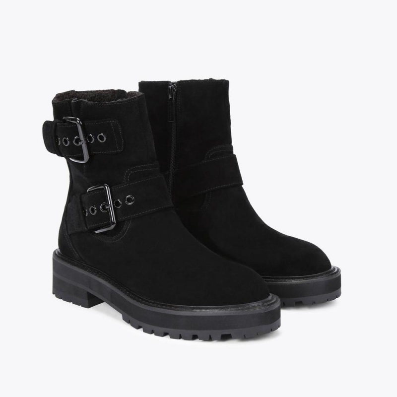 Bottes Moto Kurt Geiger Hackney Femme Noir | XZUL-78640