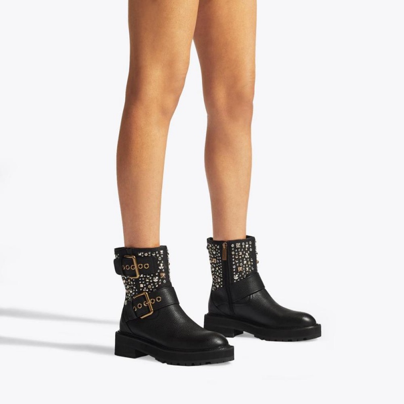 Bottes Moto Kurt Geiger Hackney Femme Noir | NBUT-58419