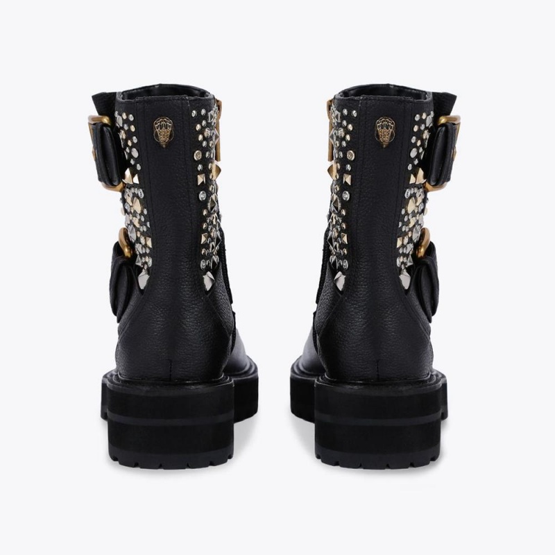 Bottes Moto Kurt Geiger Hackney Femme Noir | NBUT-58419