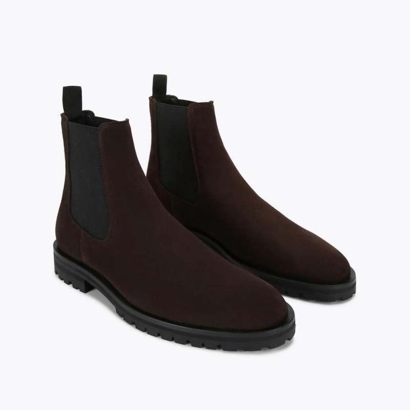 Bottines Chelsea Kurt Geiger Hunt Homme Marron | YNBE-75918