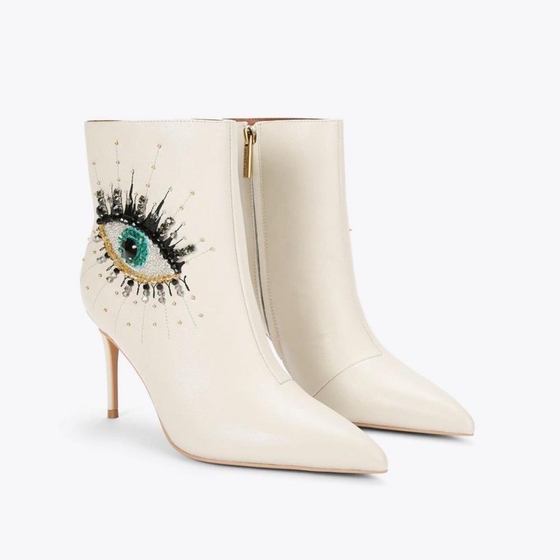 Bottines Kurt Geiger Belgravia Evil Eye Femme Beige | HBFN-02476