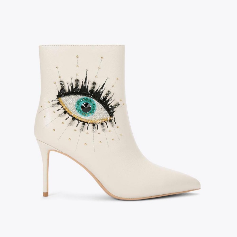 Bottines Kurt Geiger Belgravia Evil Eye Femme Beige | HBFN-02476