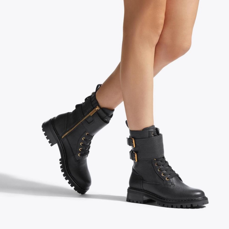 Bottines Kurt Geiger Brooke Combat Femme Noir | RZJF-30249