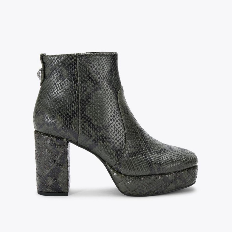 Bottines Kurt Geiger Kensington Plateforme Femme Vert | OGSI-16493