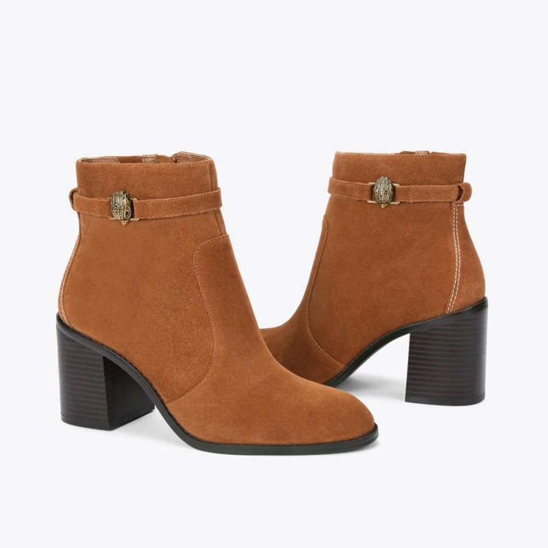 Bottines Kurt Geiger Shoreditch Block Femme Marron | CTOD-94861