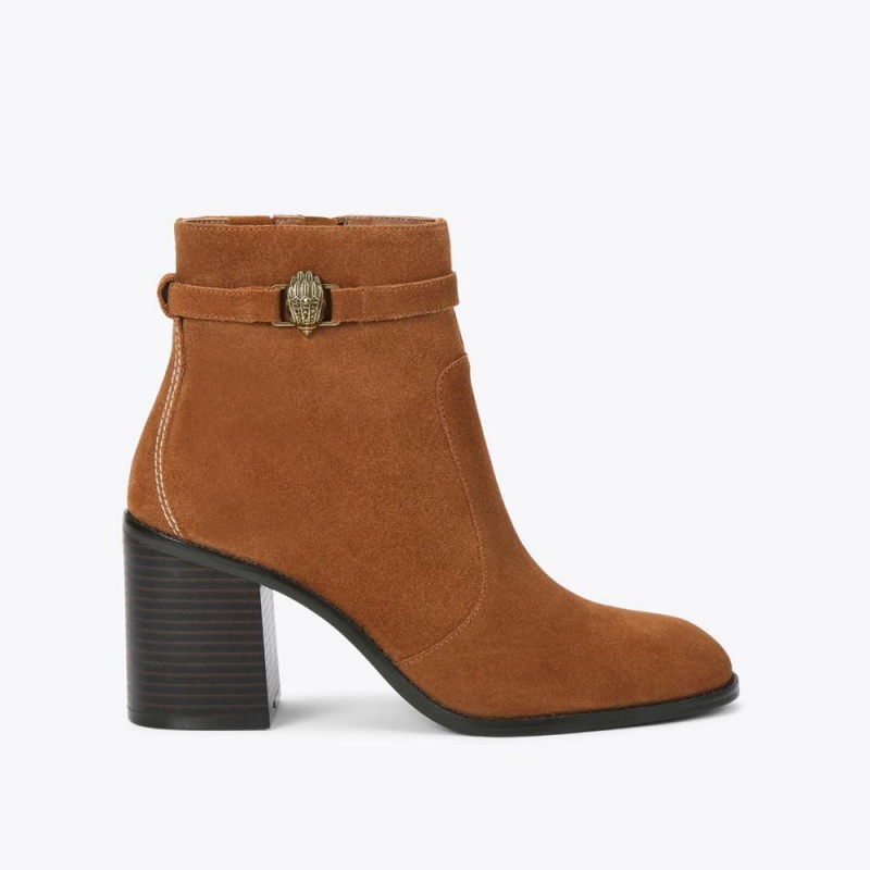 Bottines Kurt Geiger Shoreditch Block Femme Marron | CTOD-94861