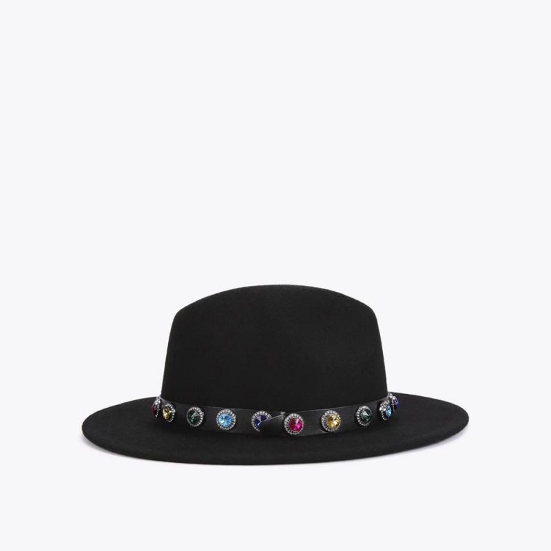 Chapeaux Kurt Geiger Fedora Octavia Femme Noir | TXQO-10897