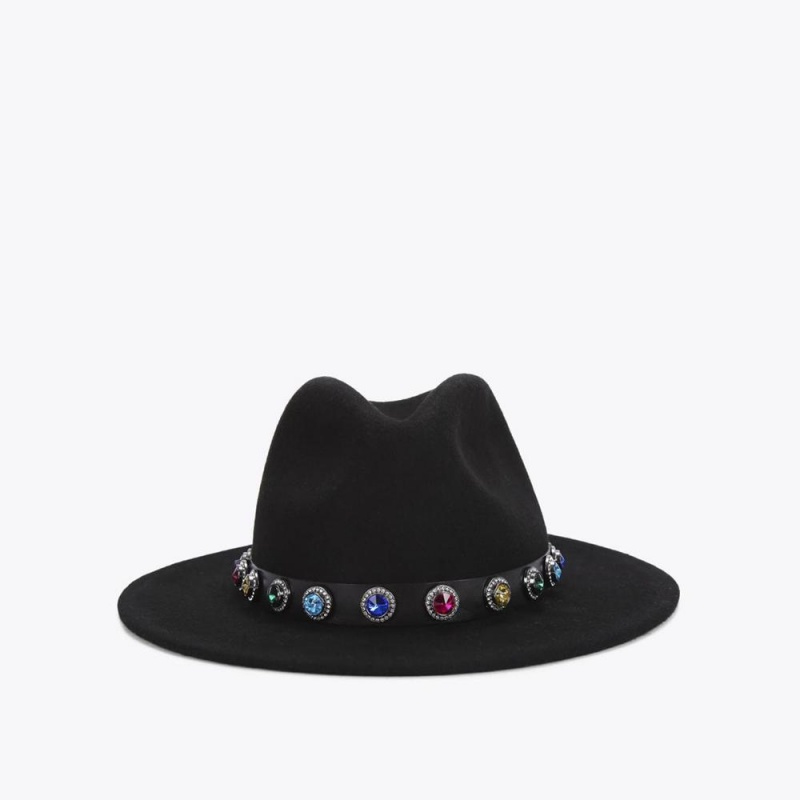 Chapeaux Kurt Geiger Fedora Octavia Femme Noir | TXQO-10897