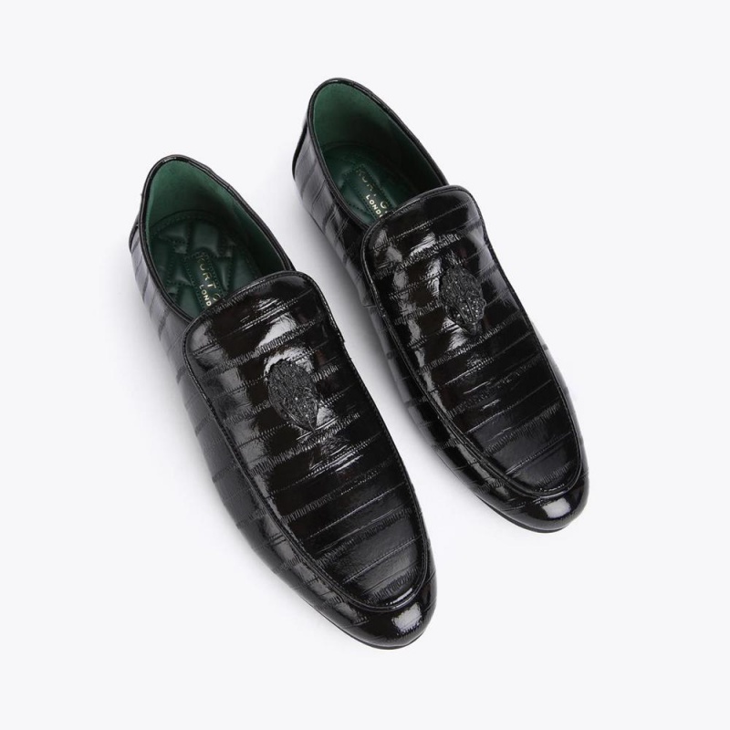 Chaussure Habillée Kurt Geiger Hugh Eagle Vernis Eel Homme Noir | CFQG-19584