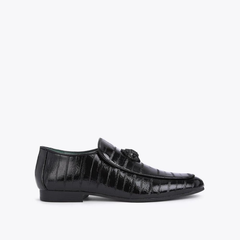 Chaussure Habillée Kurt Geiger Hugh Eagle Vernis Eel Homme Noir | CFQG-19584