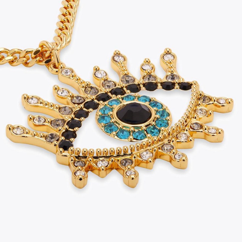 Collier Kurt Geiger Evil Eye Femme Doré | WRKH-96854