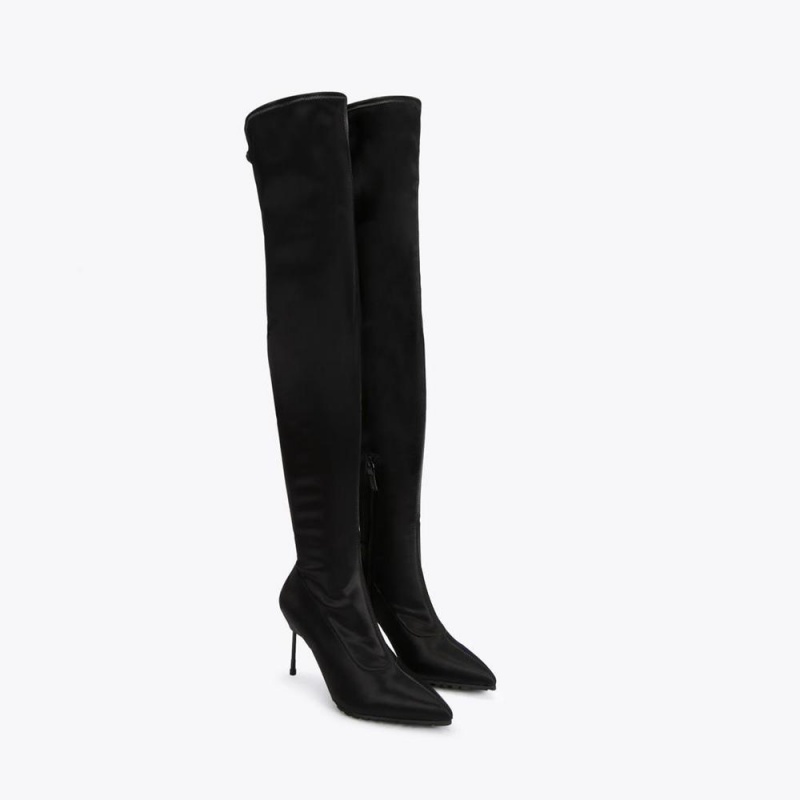 Cuissardes Kurt Geiger Barbican Over The Knee Drench Femme Noir | HZKF-43291