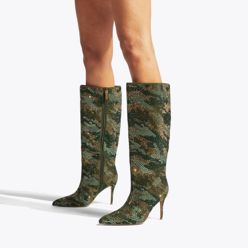 Cuissardes Kurt Geiger Belgravia Knee Femme Vert | QTXP-93471