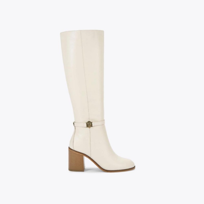 Cuissardes Kurt Geiger Shoreditch Block Knee Femme Blanche | QSWP-52478