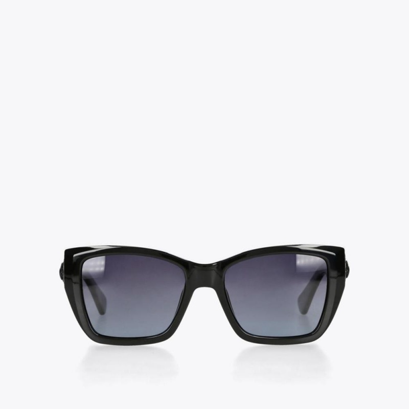 Lunette de Soleil Kurt Geiger Rectangle Kensington Femme Noir | TGFP-75413