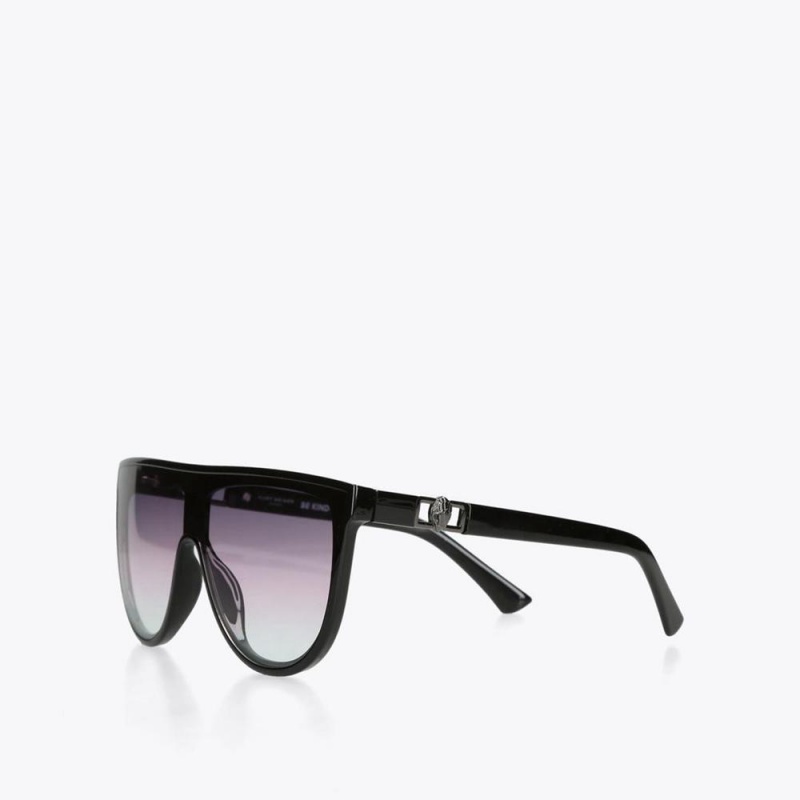 Lunette de Soleil Kurt Geiger Regent Shield Femme Noir | NCTD-67198