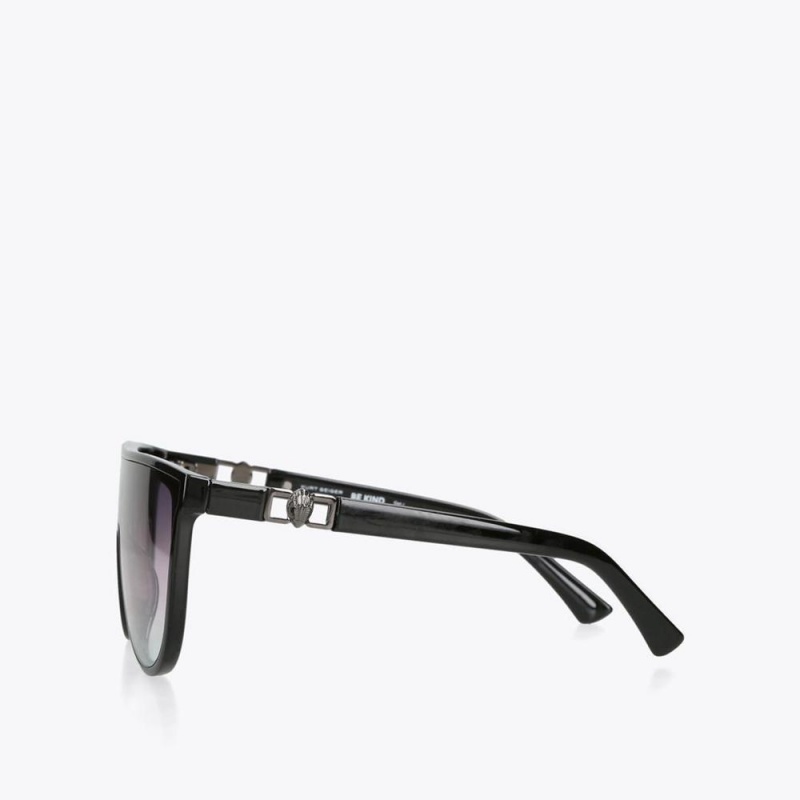 Lunette de Soleil Kurt Geiger Regent Shield Femme Noir | NCTD-67198