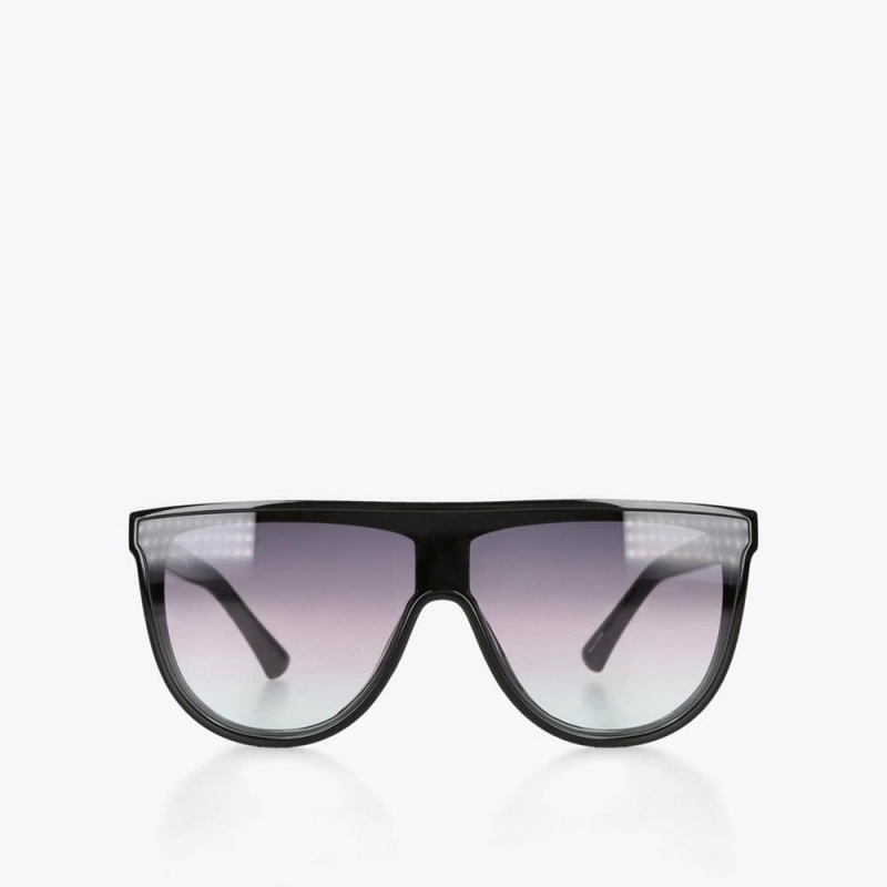 Lunette de Soleil Kurt Geiger Regent Shield Femme Noir | NCTD-67198