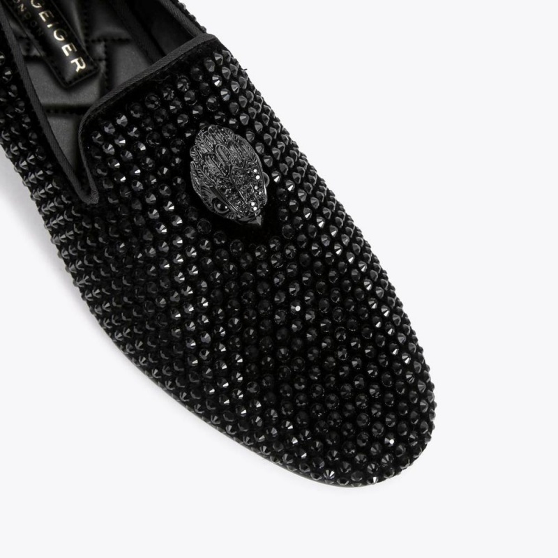 Mocassin Kurt Geiger Ace Stud Homme Noir | LADG-28576