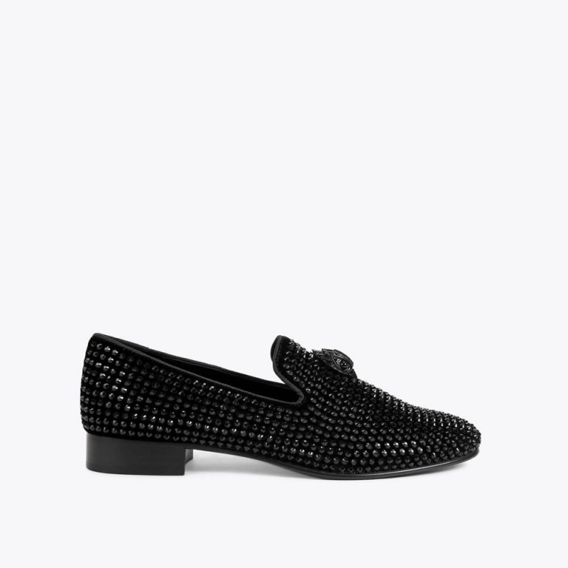 Mocassin Kurt Geiger Ace Stud Homme Noir | LADG-28576