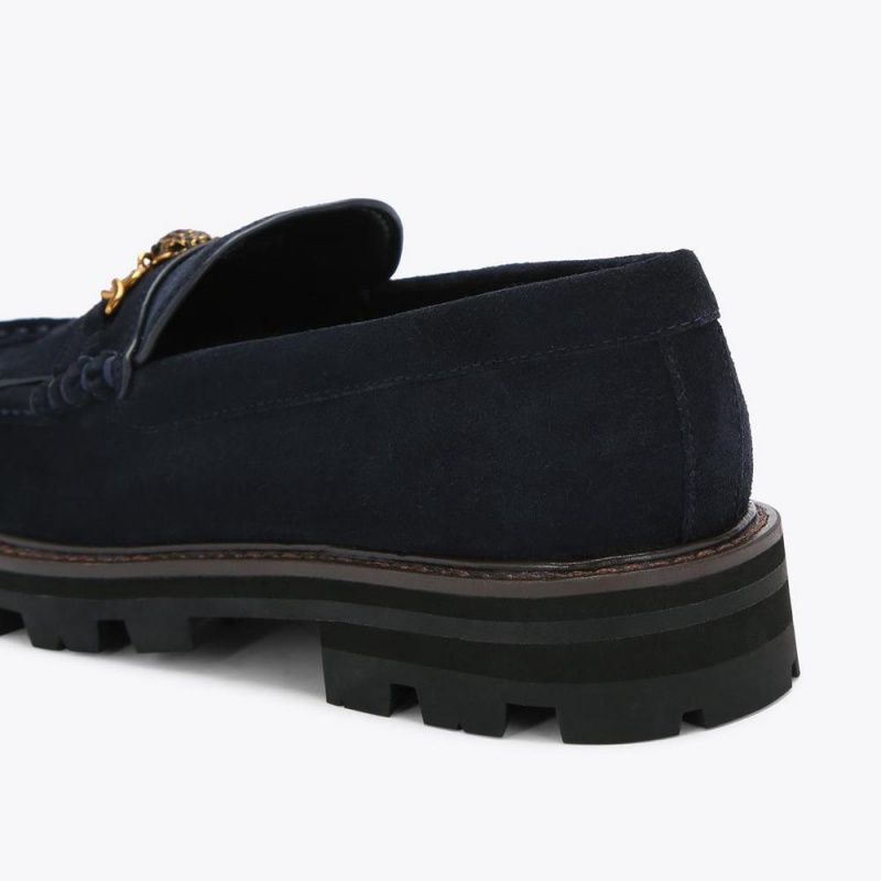 Mocassin Kurt Geiger Carnaby Chunky Femme Bleu Marine | OEZH-42803