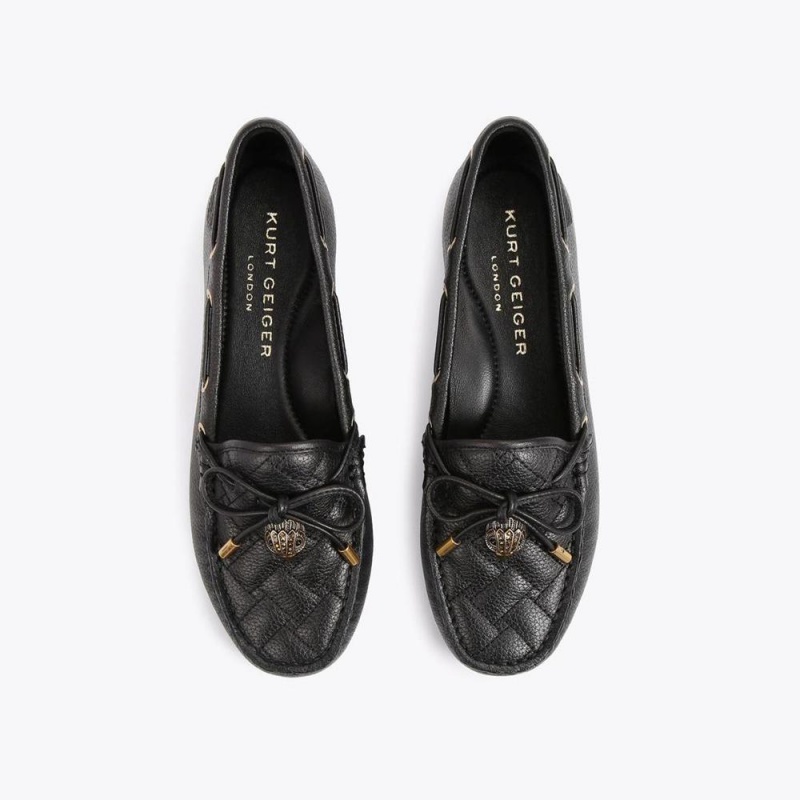 Mocassin Kurt Geiger Eagle Moccasin Femme Noir | MQYP-10839