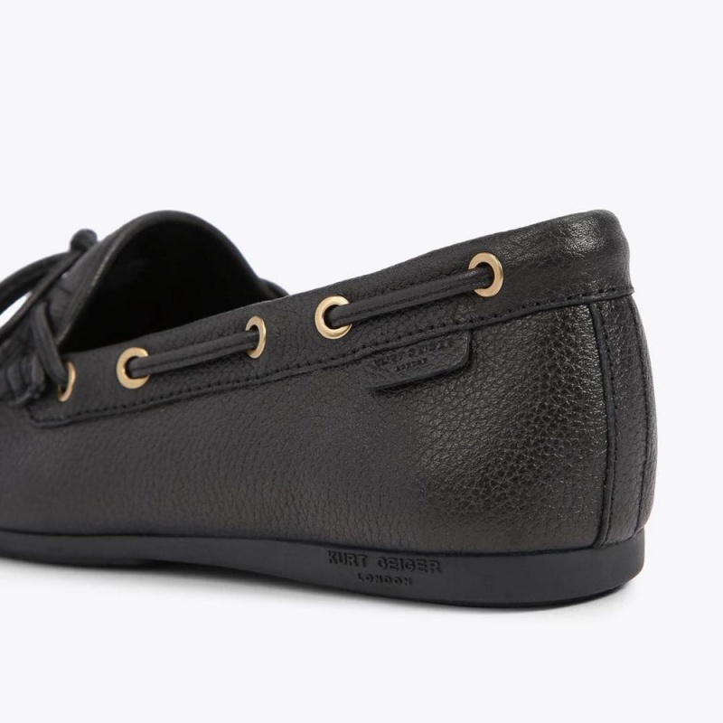 Mocassin Kurt Geiger Eagle Moccasin Femme Noir | MQYP-10839