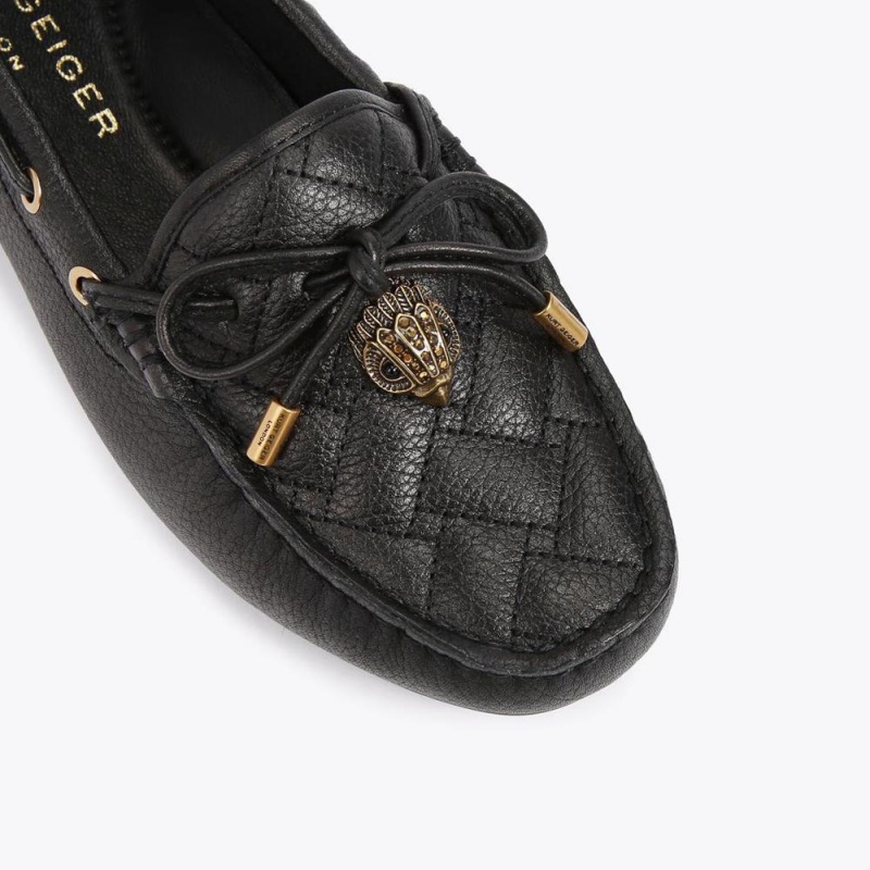 Mocassin Kurt Geiger Eagle Moccasin Femme Noir | MQYP-10839