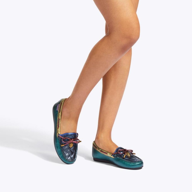 Mocassin Kurt Geiger Eagle Moccasin Femme Multicolore | KVGU-96038