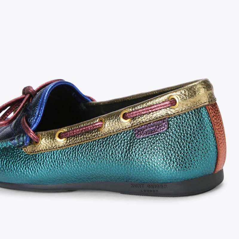 Mocassin Kurt Geiger Eagle Moccasin Femme Multicolore | KVGU-96038