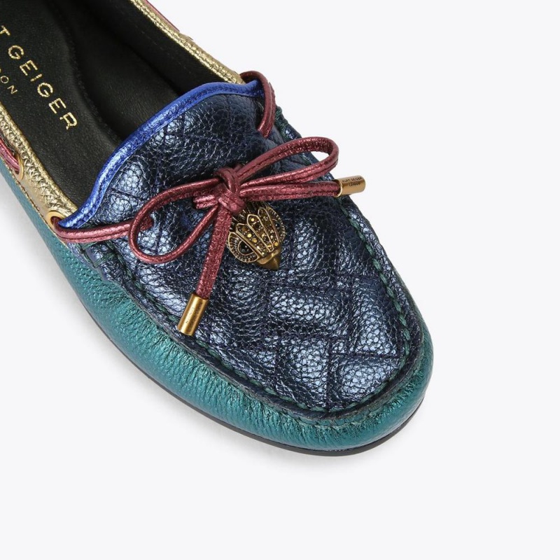 Mocassin Kurt Geiger Eagle Moccasin Femme Multicolore | KVGU-96038