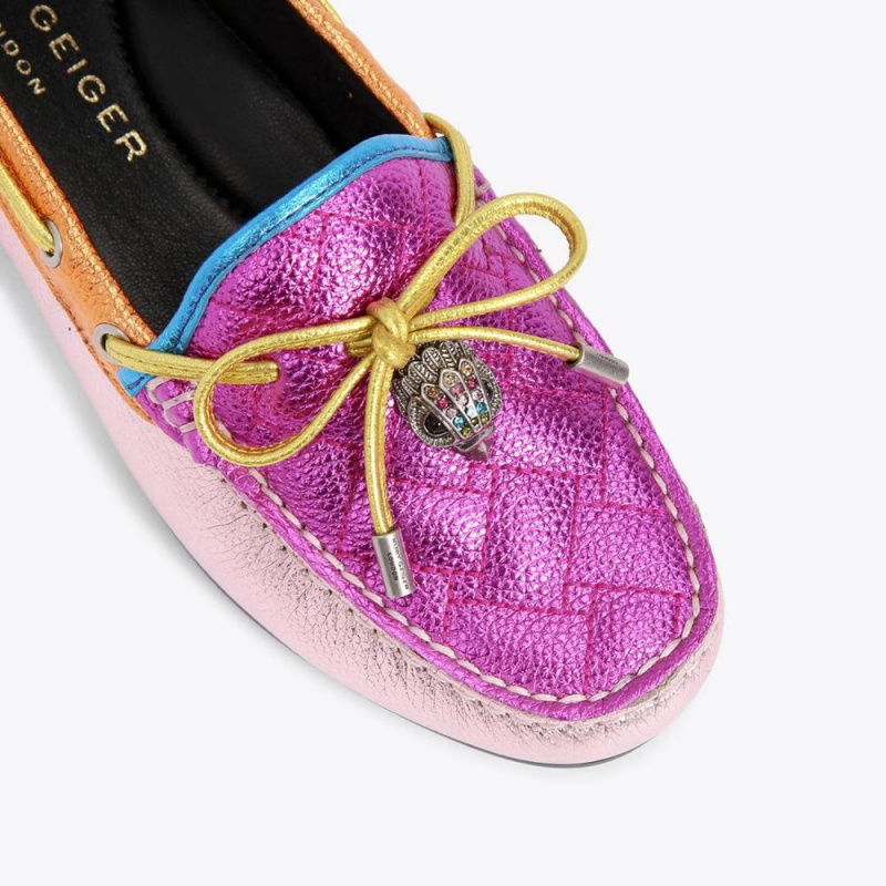 Mocassin Kurt Geiger Eagle Moccasin Femme Rose | YZTN-45203