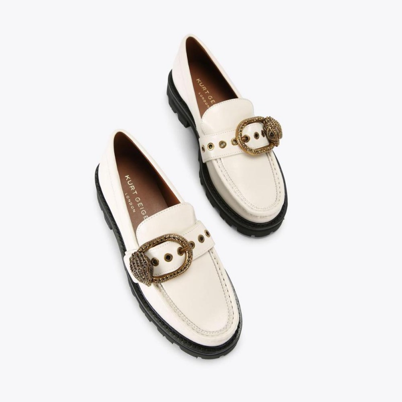 Mocassin Kurt Geiger Mayfair Chunky Femme Blanche | SEBZ-21897