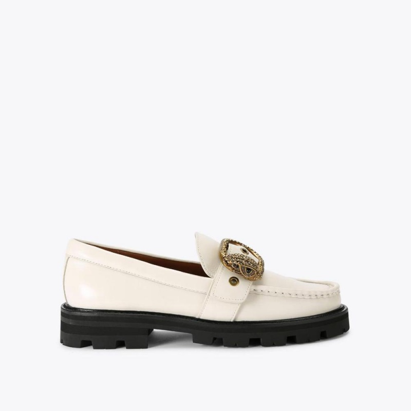 Mocassin Kurt Geiger Mayfair Chunky Femme Blanche | SEBZ-21897