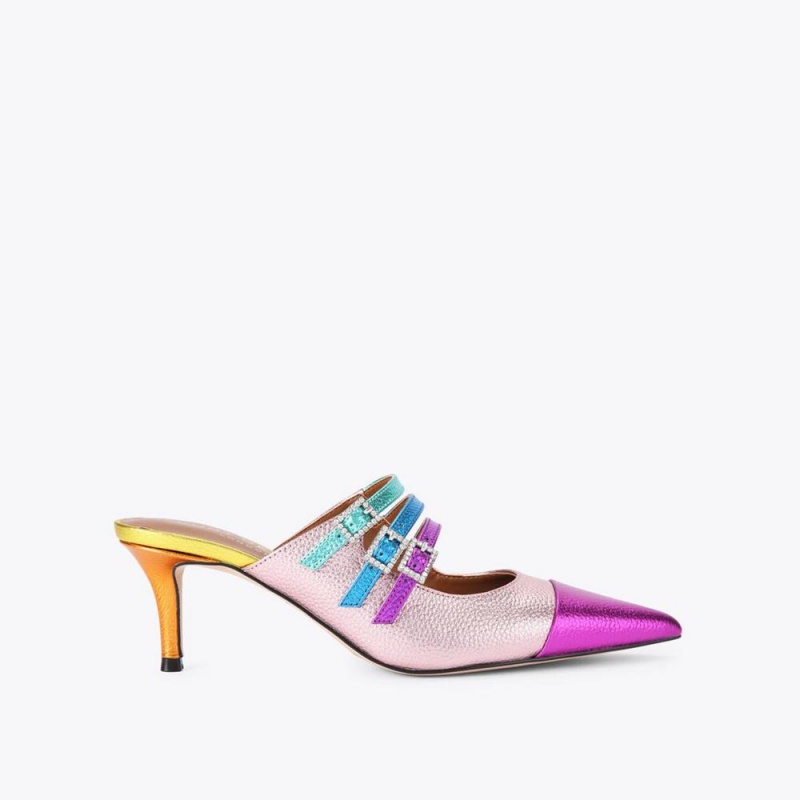 Mules Kurt Geiger Pierra Mary Jane Heel Femme Multicolor/Other | QGIZ-93625