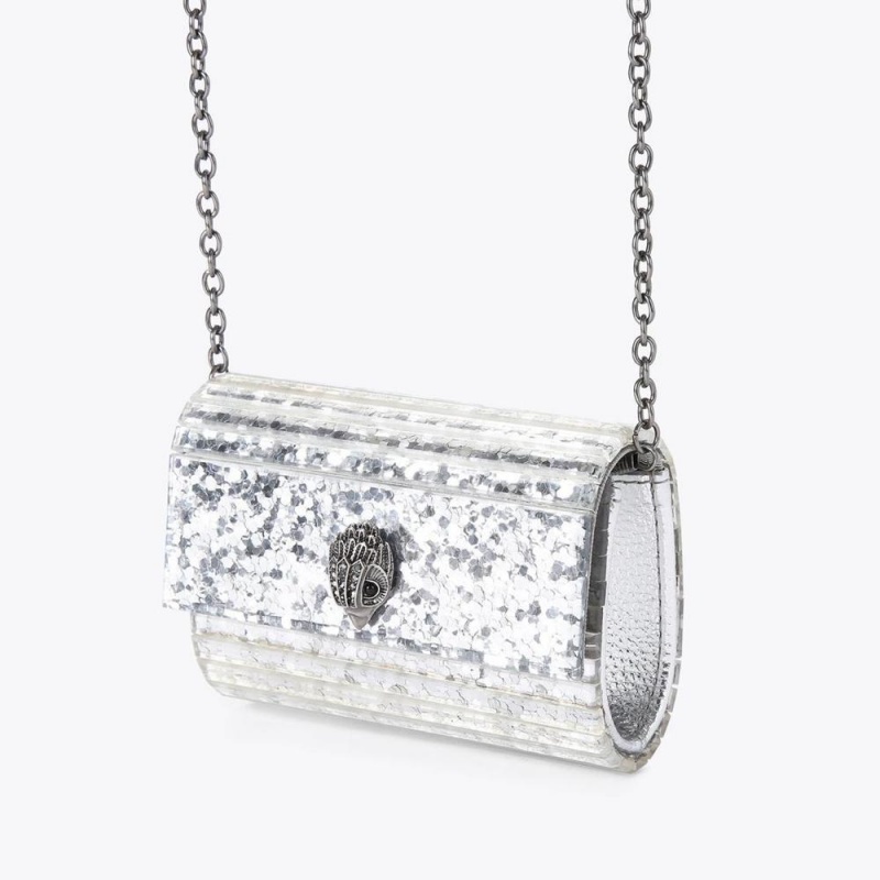 Pochettes Kurt Geiger Micro Party Eagle Femme Argent | HAJD-29735