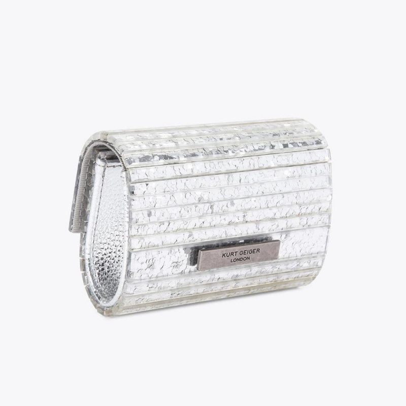 Pochettes Kurt Geiger Micro Party Eagle Femme Argent | HAJD-29735