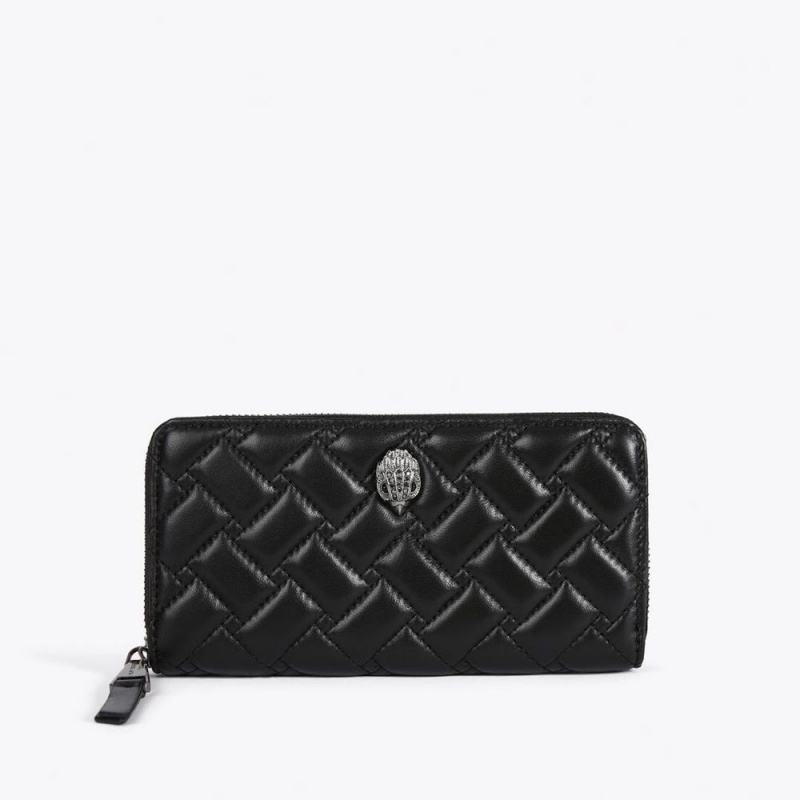 Portefeuilles Kurt Geiger Eagle Zip Femme Noir | GYCS-25647