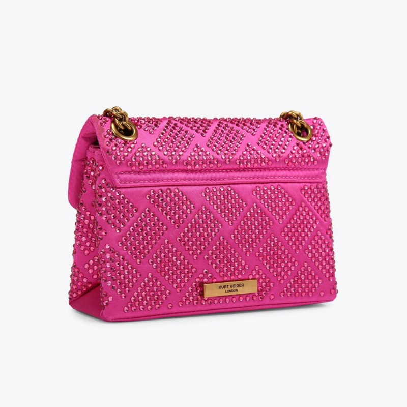 Sac Mini Kurt Geiger Crystal Kensington Femme Violette | FIDE-13046