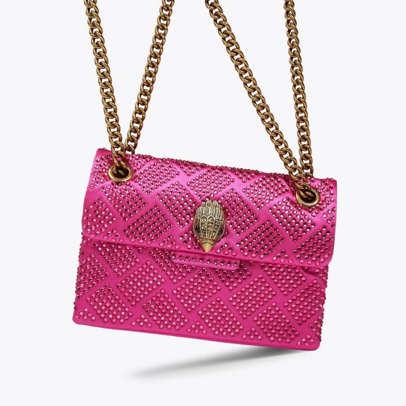 Sac Mini Kurt Geiger Crystal Kensington Femme Violette | FIDE-13046