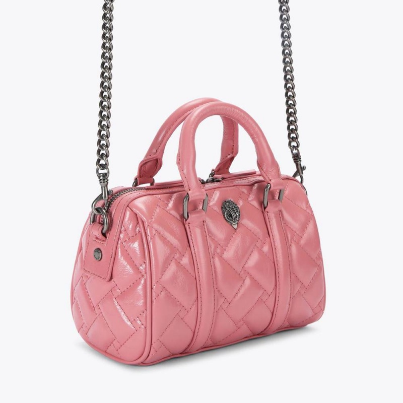 Sac Mini Kurt Geiger Kensington Boston Femme Rose | GIXS-09612