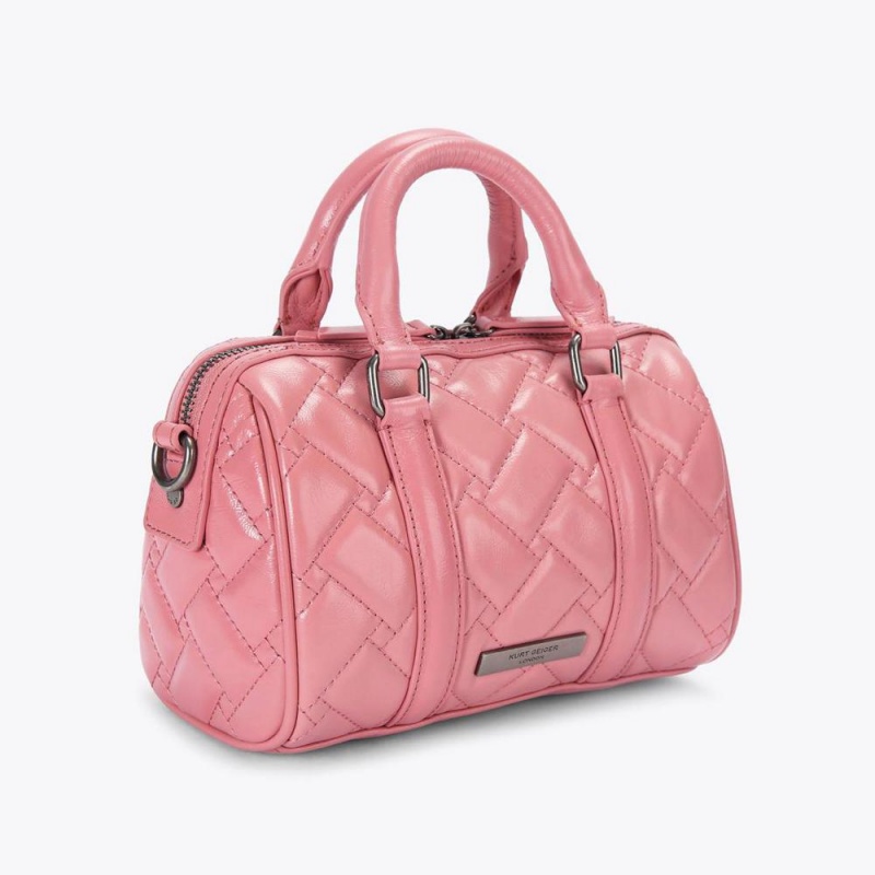 Sac Mini Kurt Geiger Kensington Boston Femme Rose | GIXS-09612