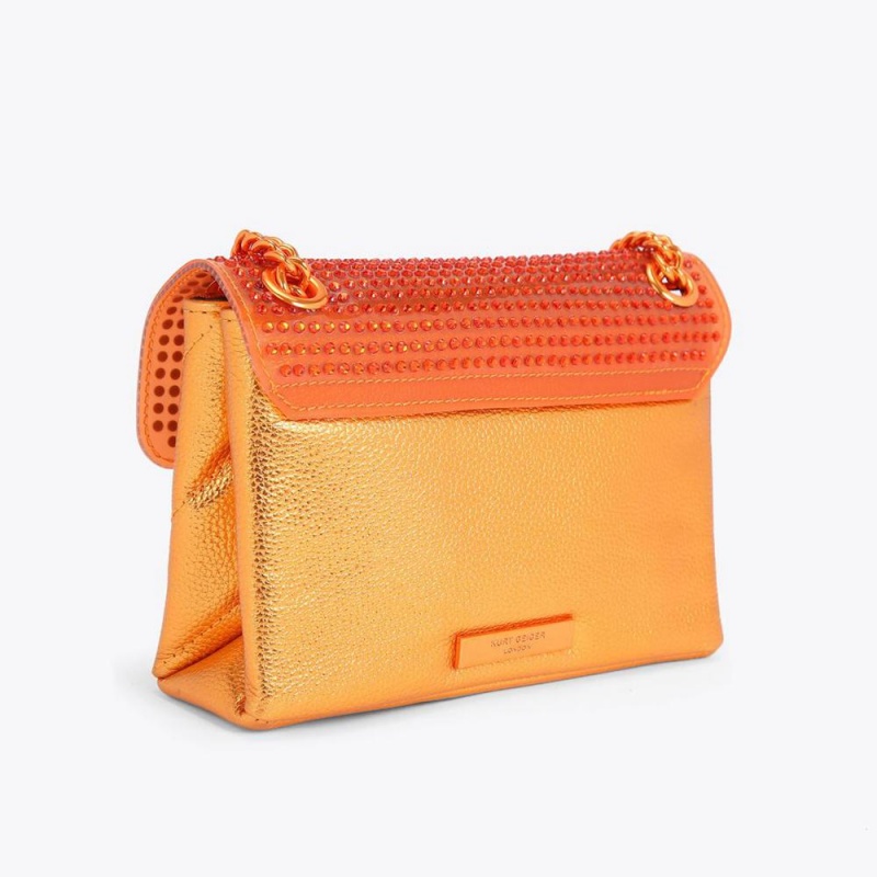 Sac Mini Kurt Geiger Kensington Femme Orange | PVYW-98472