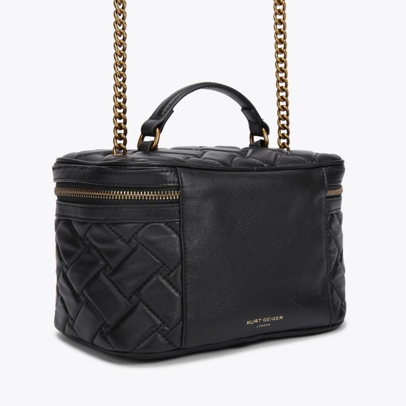 Sac Mini Kurt Geiger Kensington Vanity Case Femme Noir | QDEU-08127