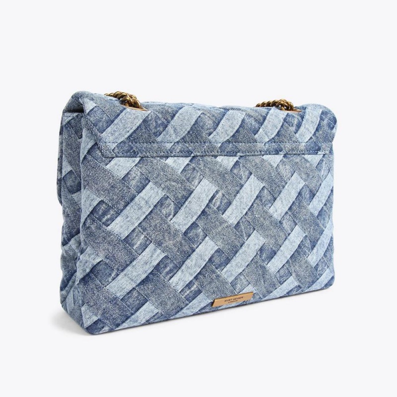 Sac Mini Kurt Geiger Large Denim Kensington Femme Bleu | MLIU-26750