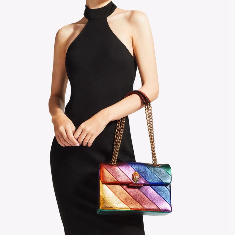 Sac Mini Kurt Geiger Leather Kensington Femme Multicolore | KVRB-71569