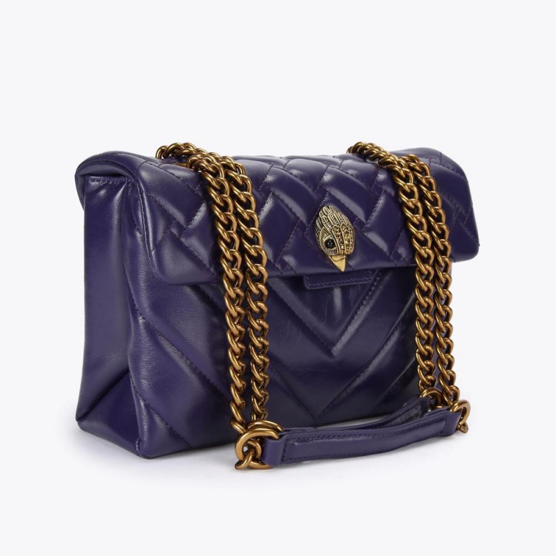 Sac Mini Kurt Geiger Leather Kensington Femme Violette | CSPM-61234