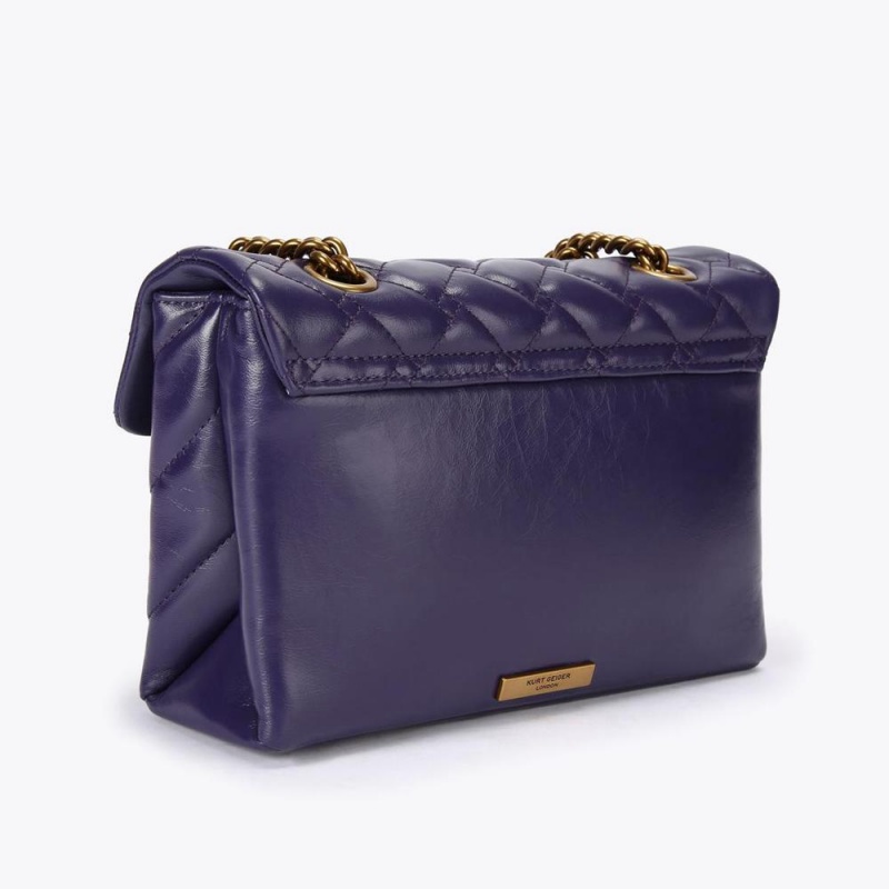 Sac Mini Kurt Geiger Leather Kensington Femme Violette | CSPM-61234